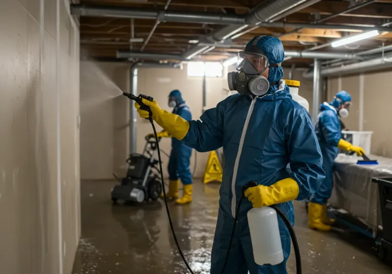 Basement Sanitization and Antimicrobial Treatment process in Rockford, AL