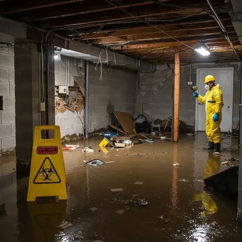 Flooded Basement Electrical Hazard in Rockford, AL Property